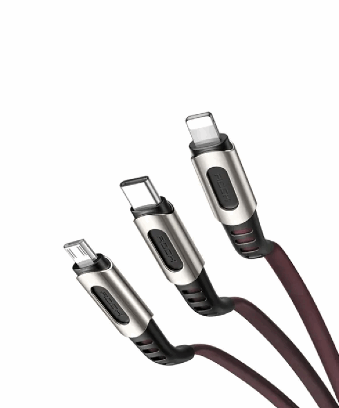 Rock RCB0735 | USB to Type-C, Lightning & Micro Mobile Cable | 3-in-1 Cable Mobile Cable Store