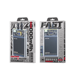 Wekome WP-323 | Powerbank 10000 mAh 22.5W | With Built-In Cable Mobile Cable Store