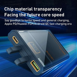 Wekome WP-323 | Powerbank 10000 mAh 22.5W | With Built-In Cable Mobile Cable Store