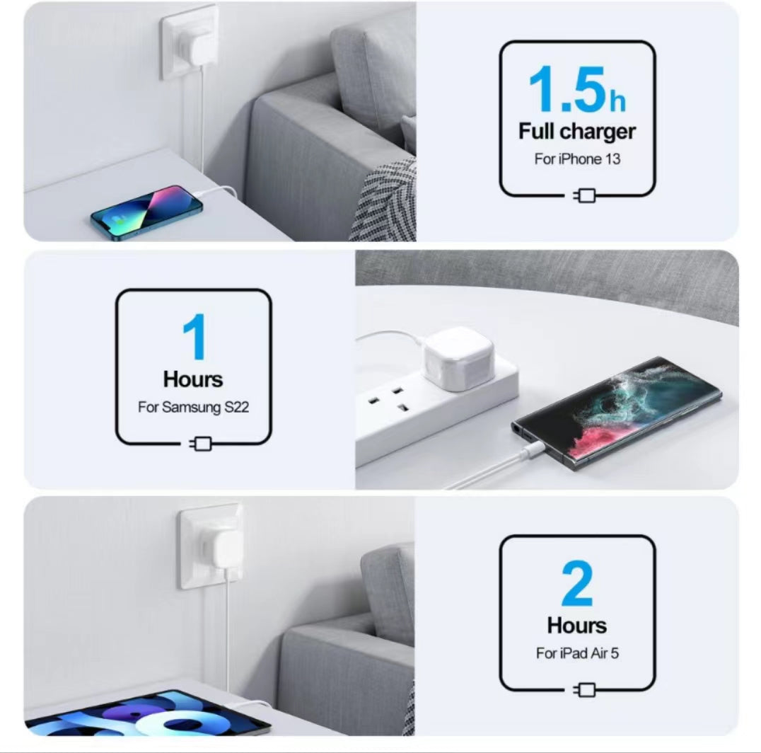 Joyroom L-2P356 | 35W PD Fast Charger | Dual Ports (Type-C) Mobile Cable Store