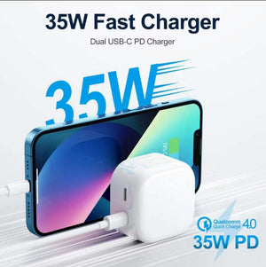 Joyroom L-2P356 | 35W PD Fast Charger | Dual Ports (Type-C) Mobile Cable Store