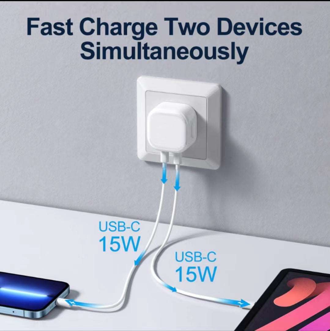 Joyroom L-2P356 | 35W PD Fast Charger | Dual Ports (Type-C) Mobile Cable Store