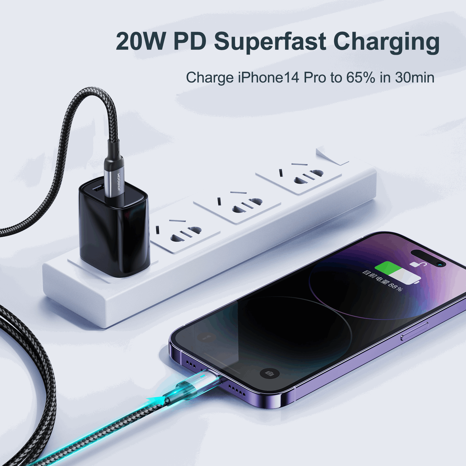 Joyroom S-CL020A10 | Type-C to Lightning Mobile Cable | Fast Charge 20W PD Mobile Cable Store