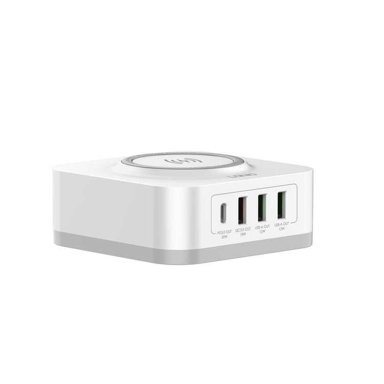LDNIO AW004 | 32W Desktop Wireless Charger | Quad Ports (Type-C & USB) Mobile Cable Store