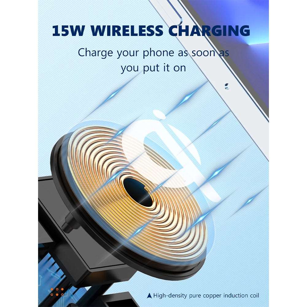 LDNIO AW004 | 32W Desktop Wireless Charger | Quad Ports (Type-C & USB) Mobile Cable Store