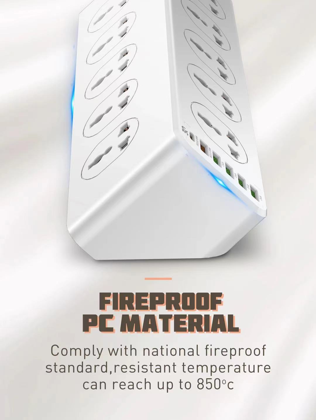 LDNIO SC10610 | 2500W PD & QC3.0 Power Socket  | With 32W Type-C & USB Ports Mobile Cable Store