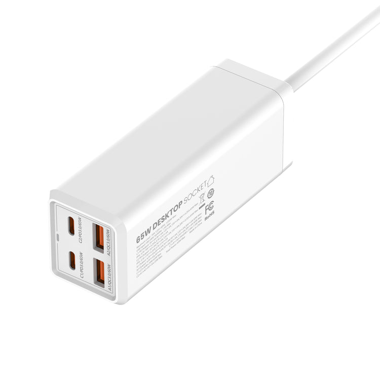 LDNIO SC1418 | 2500W PD & QC3.0 2-Meter Extension Cord | With 65W Type-C & USB Ports Mobile Cable Store
