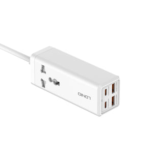 LDNIO SC1418 | 2500W PD & QC3.0 2-Meter Extension Cord | With 65W Type-C & USB Ports Mobile Cable Store