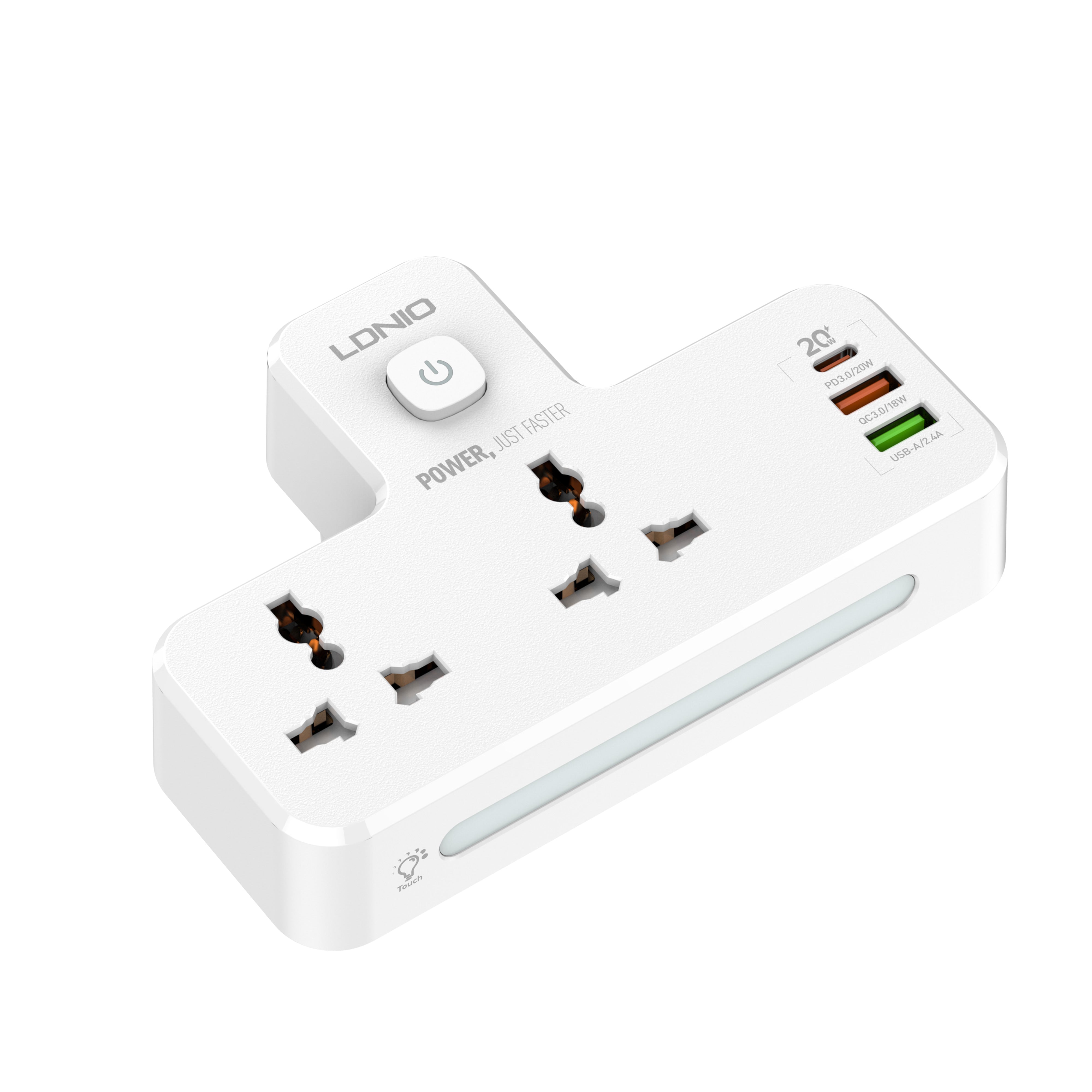 LDNIO SC2311 | 2500W PD & QC3.0 Power Socket  | With 20W Type-C & USB Ports Mobile Cable Store