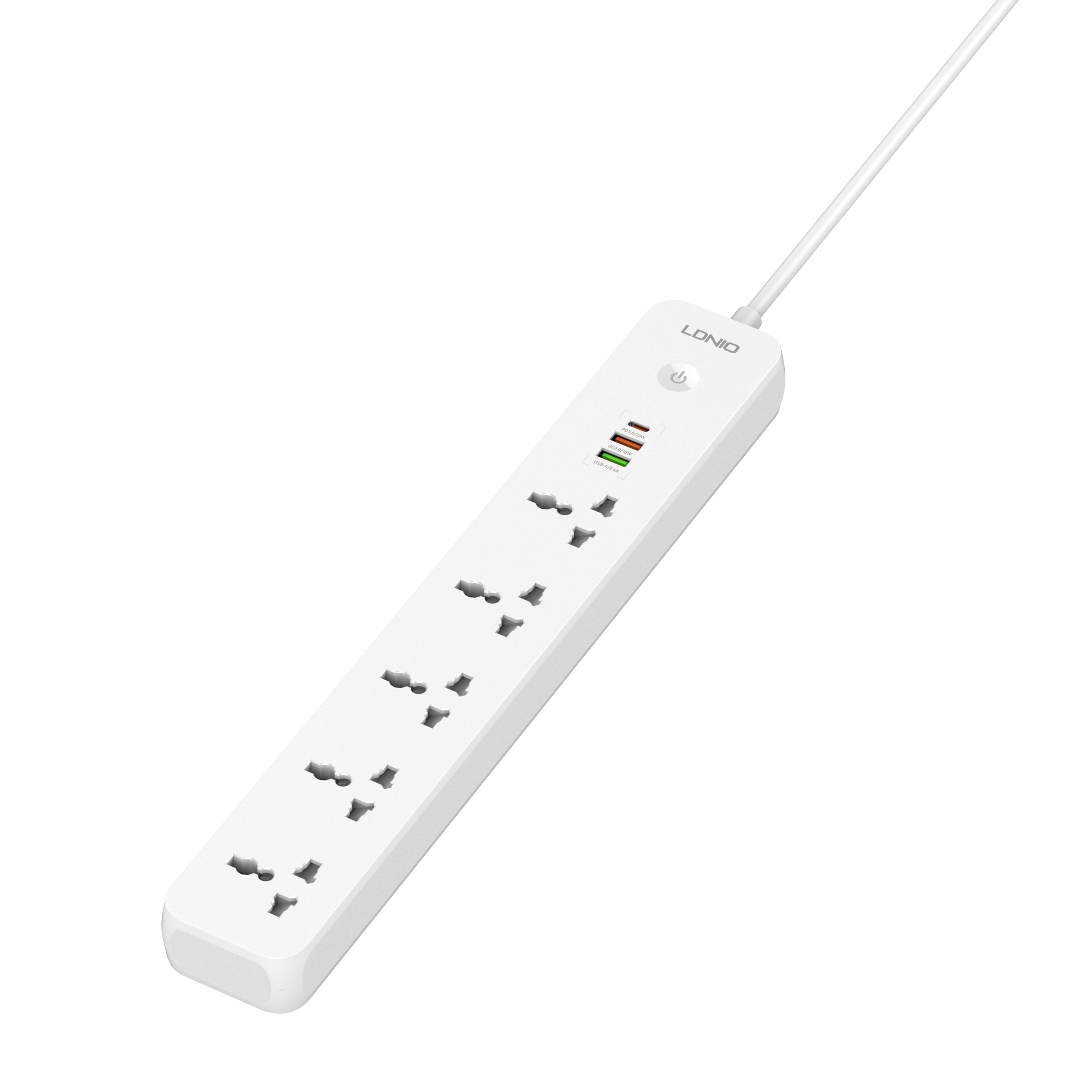 LDNIO SC5319 | 2500W PD & QC3.0 Power Socket  | With 38W Type-C & USB Ports Mobile Cable Store