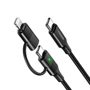 Mcdodo CA-712 | Type-C to Type-C & Lightning Mobile Cable | 2-in-1 Cable Mobile Cable Store
