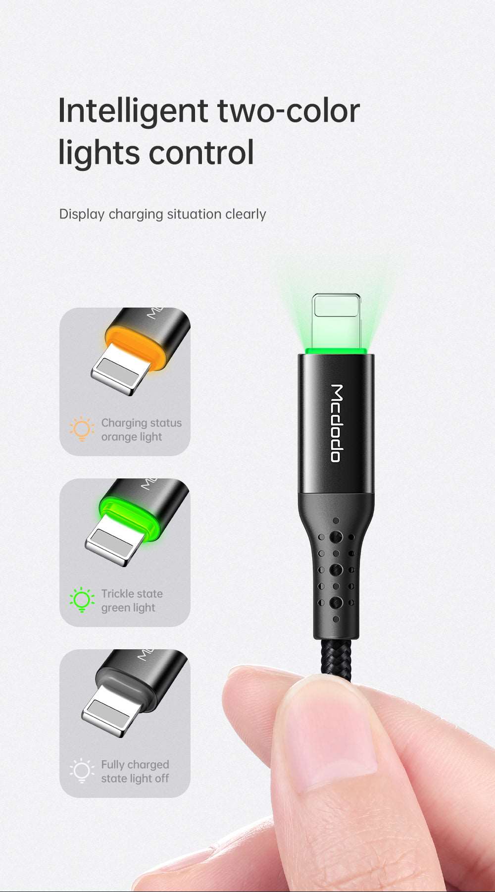 Mcdodo CA-741 | USB to Lightning Mobile Cable | Auto Power Off Mobile Cable Store