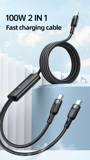 Mcdodo CA-747 | Type-C to Dual Type-C Mobile Cable | 2-in-1 Cable Mobile Cable Store