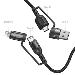 Mcdodo CA-807 | USB & Type-C to Type-C & Lightning Mobile Cable | 2-in-2 Cable Mobile Cable Store