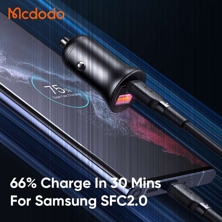 Mcdodo CC-268 | 45W PD Car Charger | Dual Ports (Type-C & USB) Mobile Cable Store