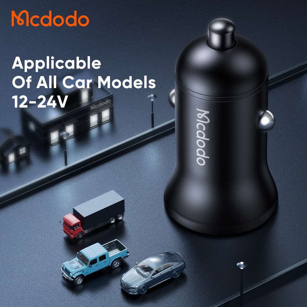 Mcdodo CC-268 | 45W PD Car Charger | Dual Ports (Type-C & USB) Mobile Cable Store