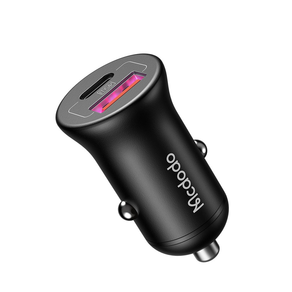 Mcdodo CC-268 | 45W PD Car Charger | Dual Ports (Type-C & USB) Mobile Cable Store