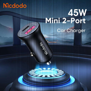 Mcdodo CC-268 | 45W PD Car Charger | Dual Ports (Type-C & USB) Mobile Cable Store