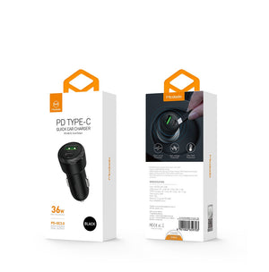 Mcdodo CC-597 | 38W PD Car Charger | Dual Ports (Type-C & USB) Mobile Cable Store