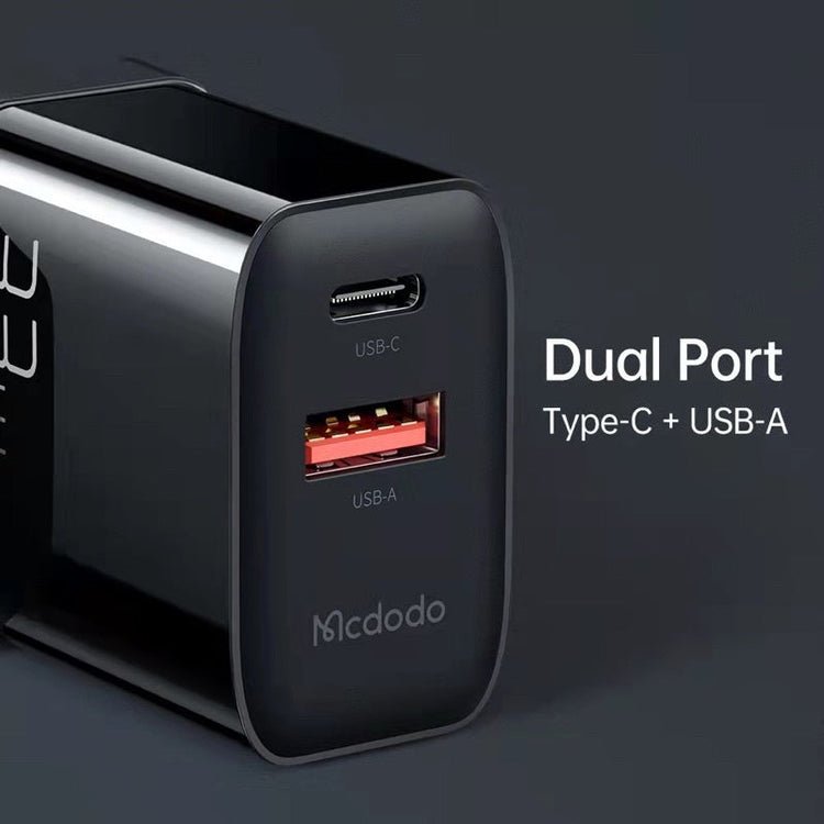 Mcdodo CH-091 | 33W PD Fast Charger | Dual Ports (Type-C & USB) Mobile Cable Store