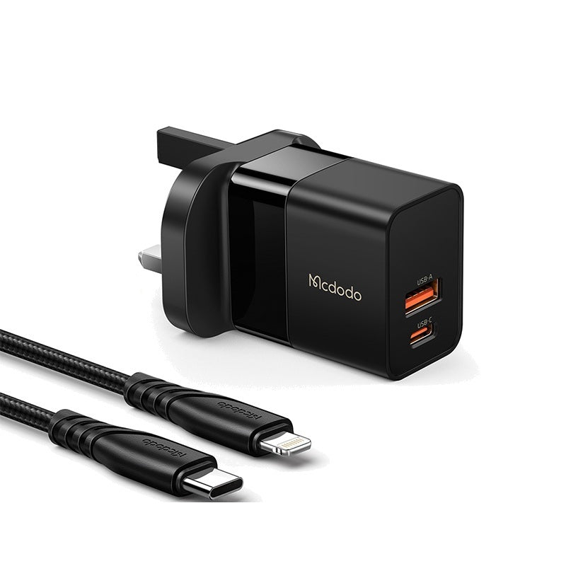 Mcdodo CH-130 | 20W PD Fast Charger | Dual Ports (Type-C & USB) Mobile Cable Store