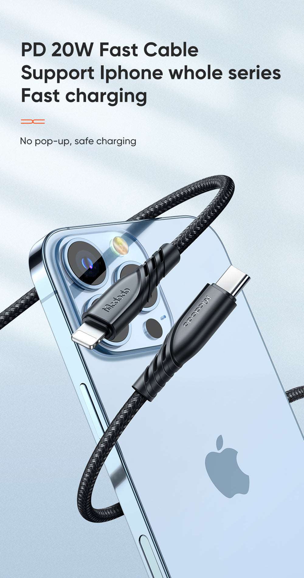 Mcdodo CH-130 | 20W PD Fast Charger | Dual Ports (Type-C & USB) Mobile Cable Store