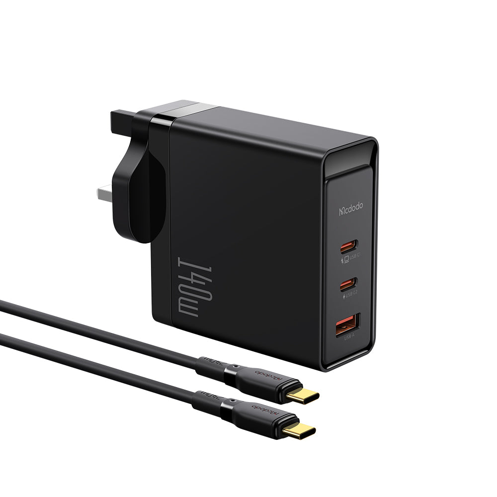 Mcdodo CH-290 | 140W PD Fast Charger | Triple Ports (Type-C & USB) Mobile Cable Store