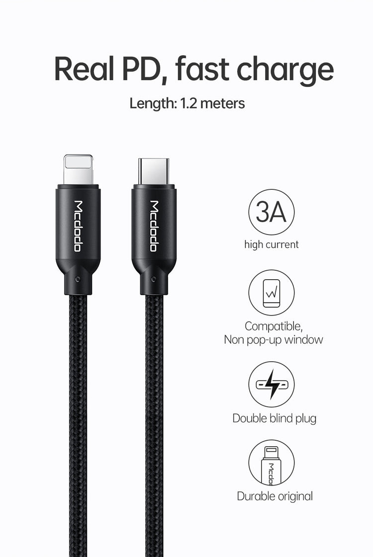 Mcdodo CH-723 | 20W PD Fast Charger | Dual Ports (Type-C & USB) Mobile Cable Store