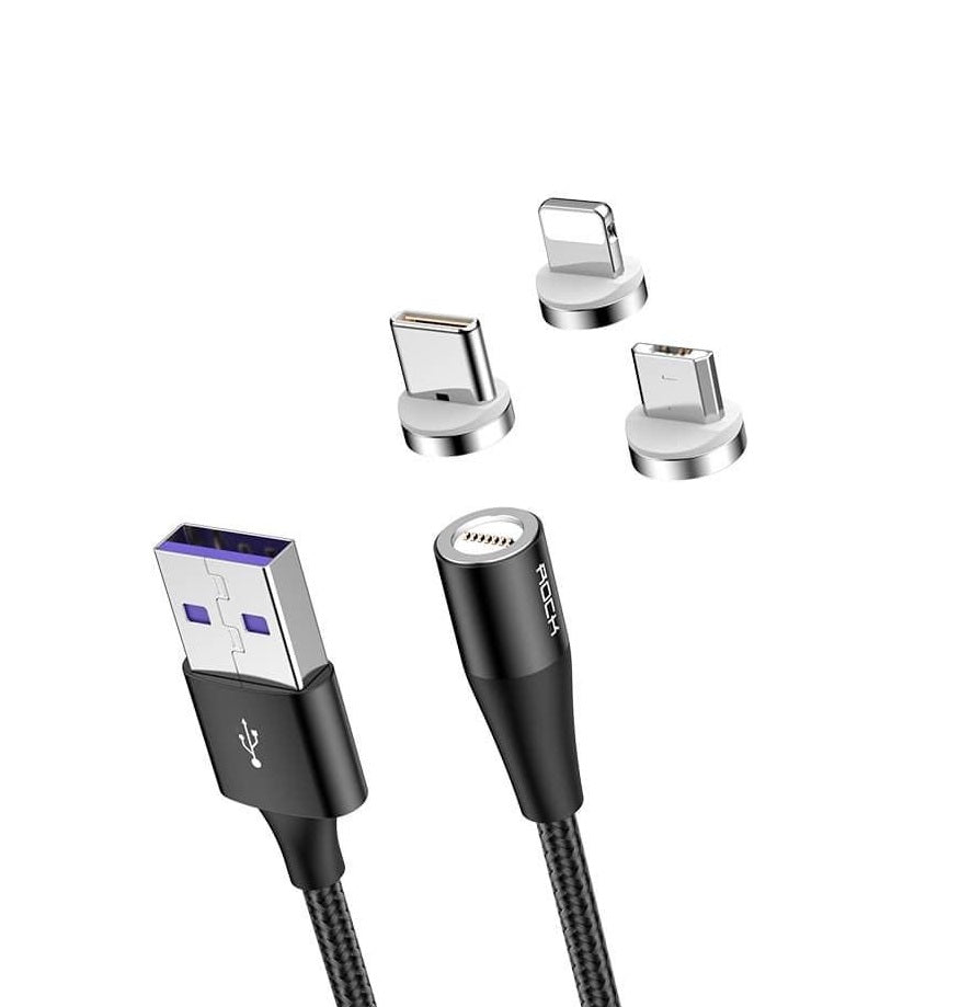Rock RCB0729 | USB to Type-C, Lightning & Micro Mobile Cable | 3-in-1 Cable Mobile Cable Store