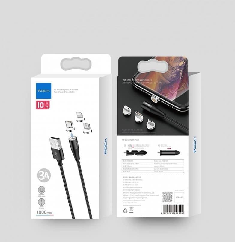 Rock RCB0729 | USB to Type-C, Lightning & Micro Mobile Cable | 3-in-1 Cable Mobile Cable Store